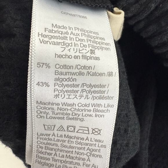 Madewell Womens Seersucker Ribbed Drawstring Pull-On Pockets Black Shorts XS - Picture 9 of 9